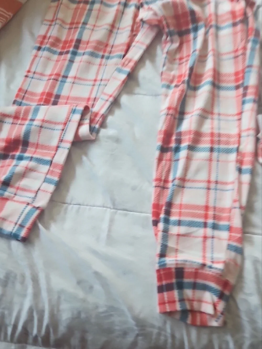 Women’s Plaid Fleece Pajama Top - Pink Red Blue